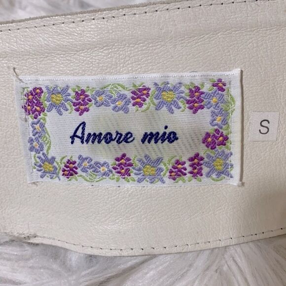 AMORE MIO suede belt goldtone hardware with rhinestones/crystals sz Small - Picture 6 of 10